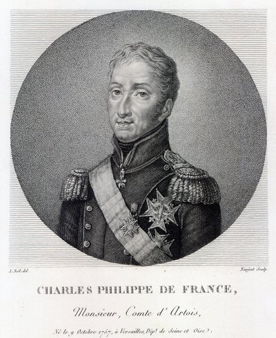 Portrait of Charles of France, Count of Artois, future Charles X King of France and Navarre by Alexandre Jean Noel